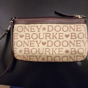 Brown & tan Dooney & Bourke Large Slim Wristlet